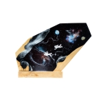 Detail view of Galaxy Astronaut Epoxy Night Light handmade epoxy resin lamp