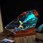 goku kamehameha resin night light handmade resin night light by EpoLume - detail photo 5
