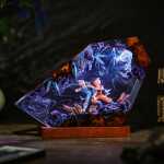 Goku vs Vegeta Battle Resin Lamp Art epoxy battle lamp detail 3