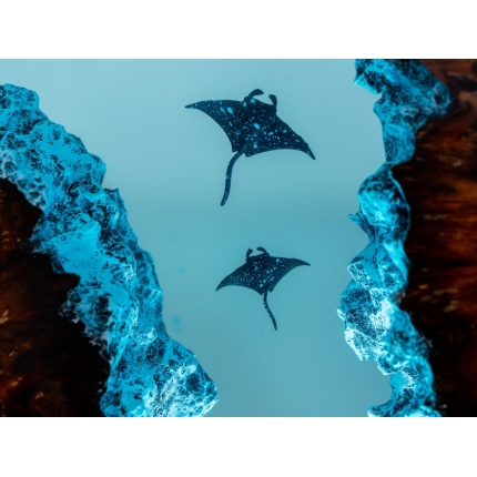 Scuba Diver Epoxy Night Light detail 2 - EpoLume