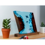 Scuba Diver Epoxy Night Light - EpoLume handmade ocean resin lamp