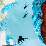 Octopus and Diver Ocean Wave Night Light detail 6 - EpoLume