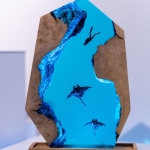 Manta Ray Scuba Diver Night Light detail 2 - EpoLume