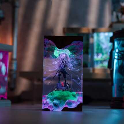 Fantasy Warrior Figure epoxy night light detail 2