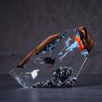 fire dragon night light handmade resin night light by EpoLume - detail photo 2