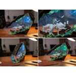 fantasy warrior wolf night light handmade resin night light by EpoLume - detail photo 6