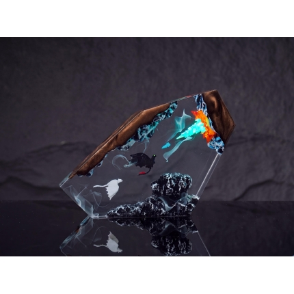 Fire Dragon Handmade Epoxy Resin Night Light - EpoLume