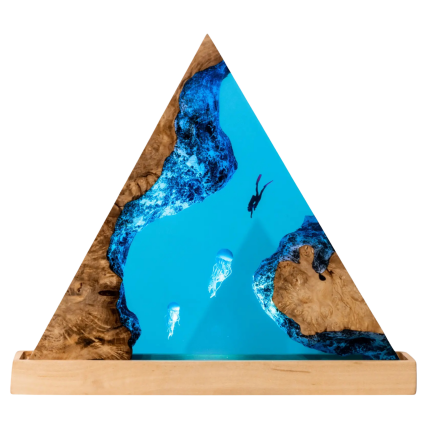 jellyfish canyon handmade resin night light by EpoLume - product photo