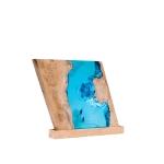 Detail view of Jellyfish Ocean Block Epoxy Night Light handmade epoxy resin lamp