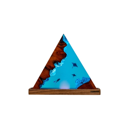 Manta Ray Canyon Epoxy Night Light handmade epoxy resin night light