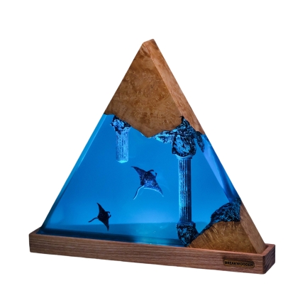 Manta Ray Canyon Epoxy Night Light handmade epoxy resin night light