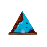 Detail view of Manta Ray Canyon Epoxy Night Light handmade epoxy resin lamp