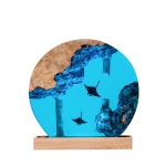 Manta Ray Column Epoxy Night Light handmade epoxy resin night light
