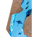 Manta Ray Crystal Block Epoxy Night Light handmade epoxy resin night light