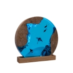 Manta Ray Column Epoxy Night Light handmade epoxy resin night light