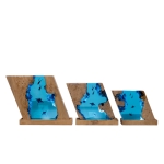 Detail view of Manta Ray Ocean Block Epoxy Night Light handmade epoxy resin lamp
