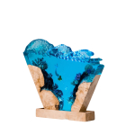 Mermaid and Coral Reef Wave Epoxy Night Light handmade epoxy resin night light