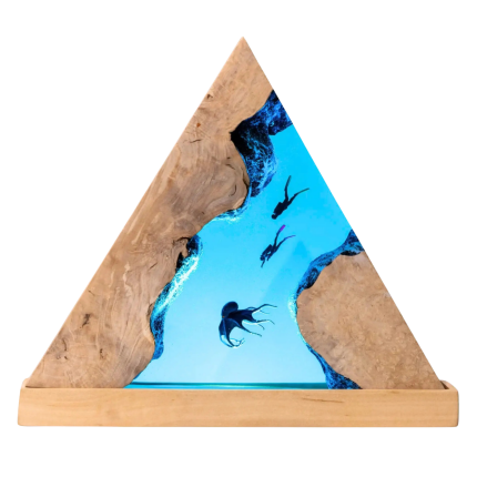 octopus canyon handmade resin night light by EpoLume - product photo