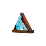 Detail view of Octopus Canyon Epoxy Night Light handmade epoxy resin lamp
