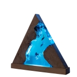 Detail view of Octopus Canyon Epoxy Night Light handmade epoxy resin lamp