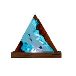 Detail view of Octopus Canyon Epoxy Night Light handmade epoxy resin lamp