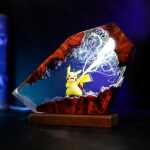 Pikachu Thunderbolt Pokémon Resin Lamp thumbnail 2
