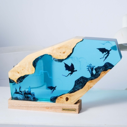 Dragon Epoxy Night Light handmade epoxy resin night light