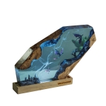 Detail view of Dragon Epoxy Night Light handmade epoxy resin lamp
