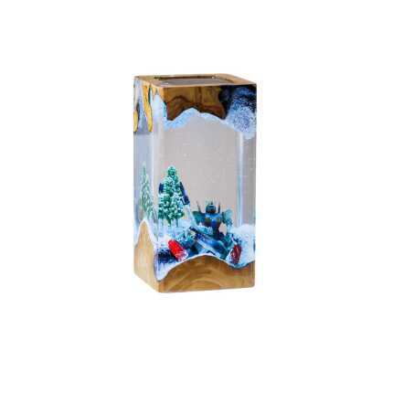 mecha warrior winter resin night light handmade resin night light by EpoLume - product photo