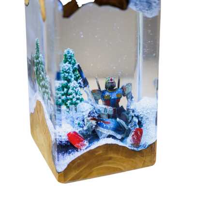 mecha warrior winter resin night light handmade resin night light by EpoLume - detail photo 1