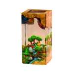 miniature forest cottage resin night light handmade resin night light by EpoLume - product photo