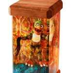withered animatronic bird resin night light handmade resin night light by EpoLume - detail photo 5