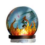 tanjiro hinokami kagura resin night light handmade resin night light by EpoLume - product photo