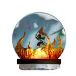 tanjiro hinokami kagura resin night light handmade resin night light by EpoLume - detail photo 2