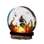 tanjiro hinokami kagura resin night light handmade resin night light by EpoLume - detail photo 3