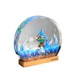 tanjiro water breathing resin night light handmade resin night light by EpoLume - detail photo 1