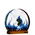 tanjiro water breathing resin night light handmade resin night light by EpoLume - detail photo 4