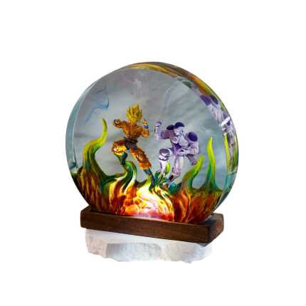 goku vs frieza resin night light handmade resin night light by EpoLume - product photo