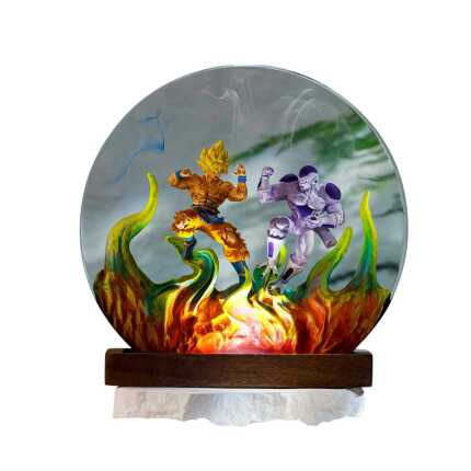 goku vs frieza resin night light handmade resin night light by EpoLume - detail photo 1