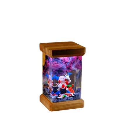 creepy clown resin night light handmade resin night light by EpoLume - detail photo 1