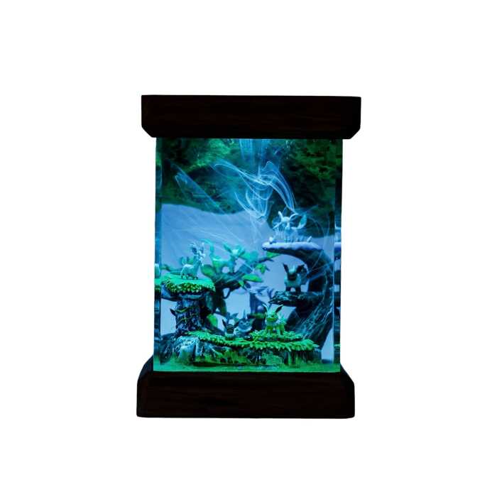 eevee evolution diorama resin night light handmade resin night light by EpoLume - detail photo 1