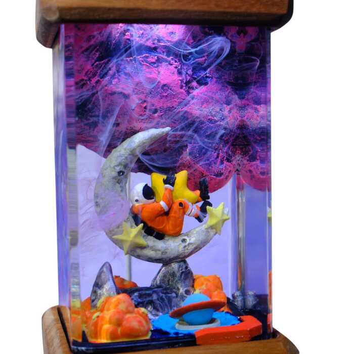 anime figure resin night light handmade resin night light by EpoLume - detail photo 1