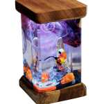 astronaut on moon resin night light handmade resin night light by EpoLume - detail photo 2
