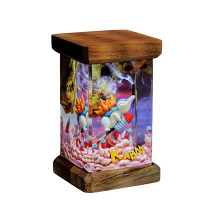 cyndaquil resin night light handmade resin night light by EpoLume - product photo