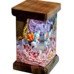 cyndaquil resin night light handmade resin night light by EpoLume - detail photo 4