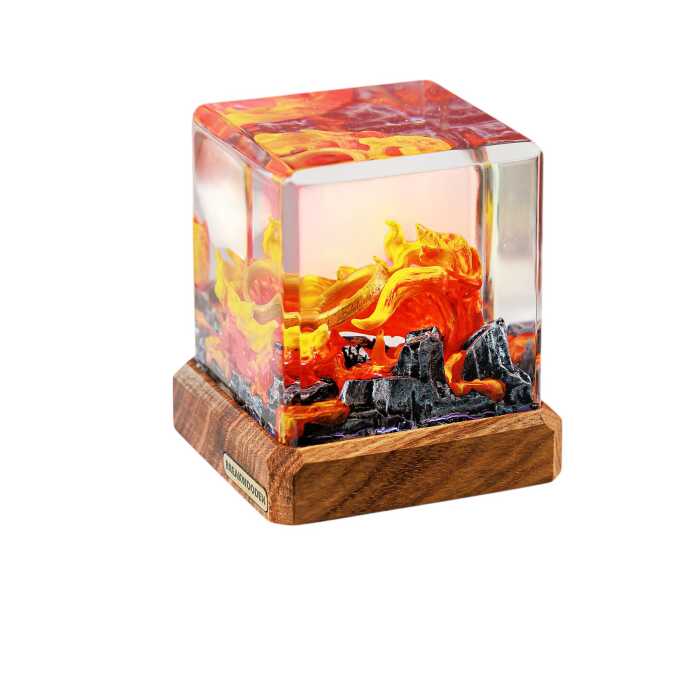 fantasy ring display resin night light handmade resin night light by EpoLume - detail photo 1
