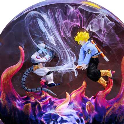 trunks vs frieza resin night light handmade resin night light by EpoLume - detail photo 1