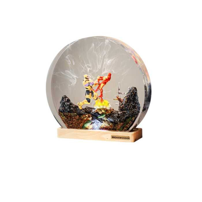 iron man resin night light handmade resin night light by EpoLume - detail photo 1