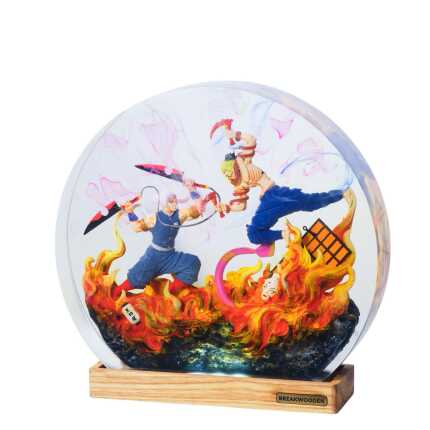 tengen vs gyutaro resin night light handmade resin night light by EpoLume - product photo