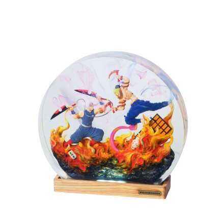 tengen vs gyutaro resin night light handmade resin night light by EpoLume - detail photo 1